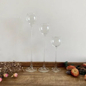 Photophores sur pieds en verre