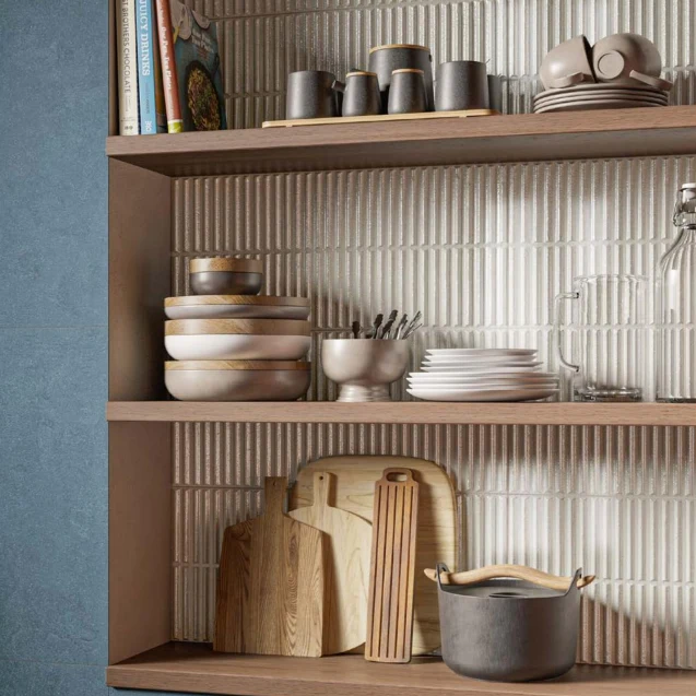 Faience blanche - Homey Stripes white glossy Piemme