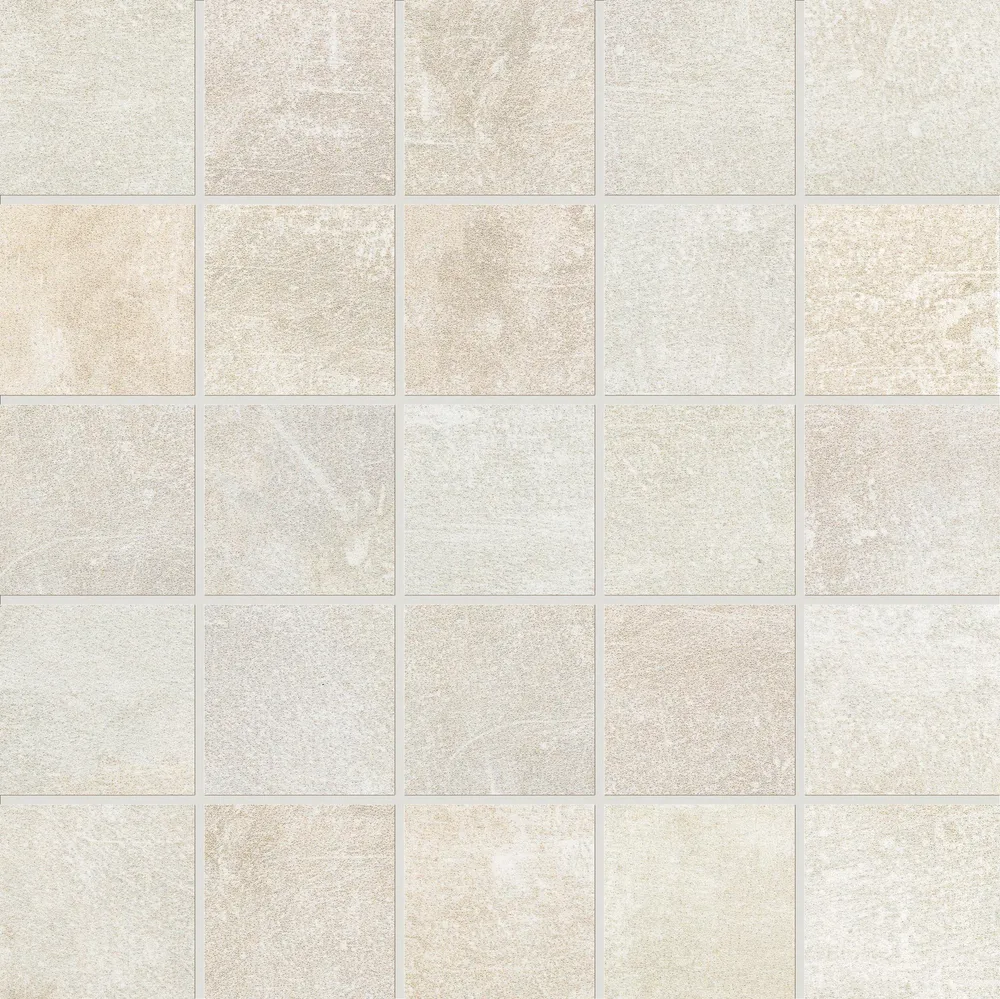 Mosaïque Grès Cérame Effet Béton - Concrete White Piemme