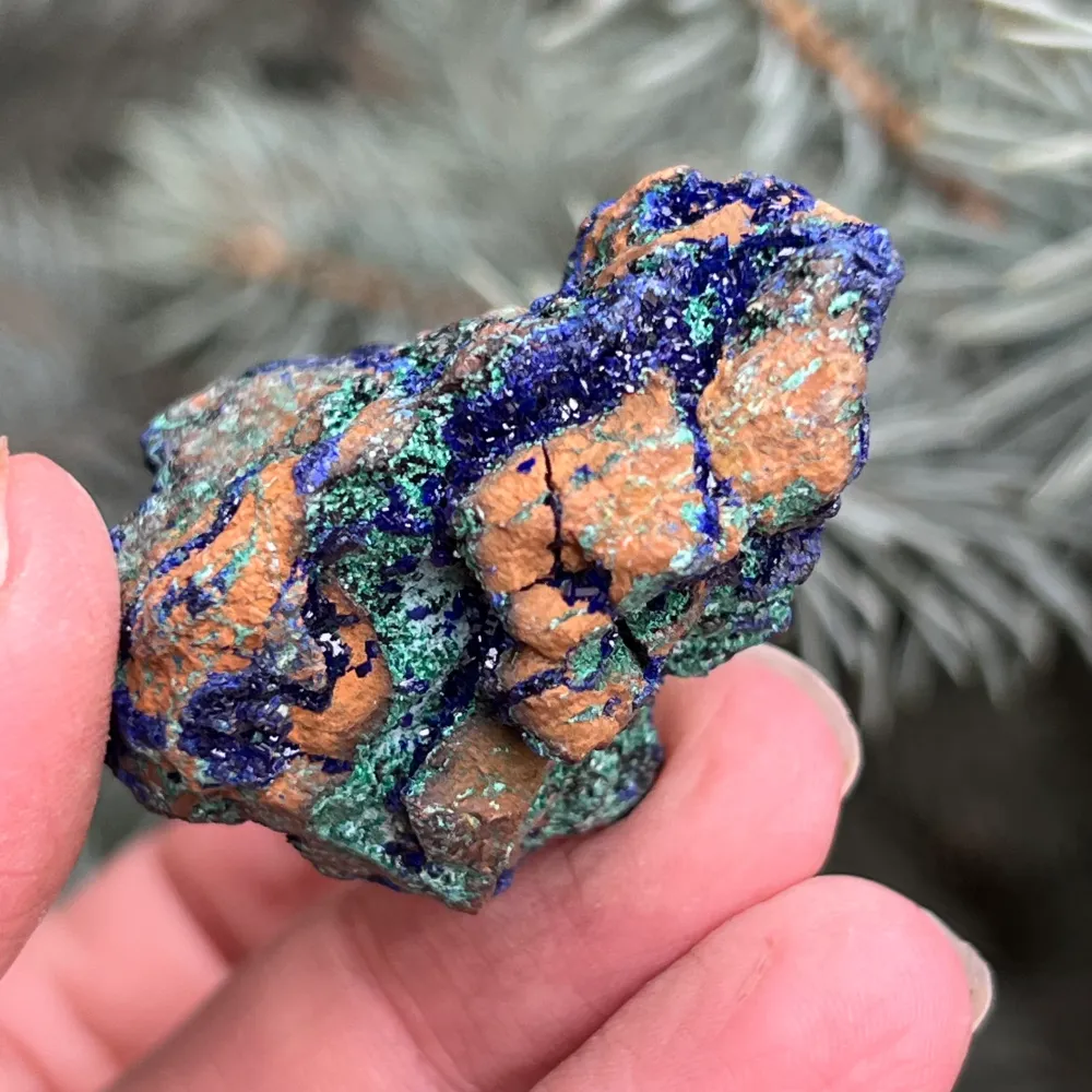 Pierre brute Azurite malachite modèle 13