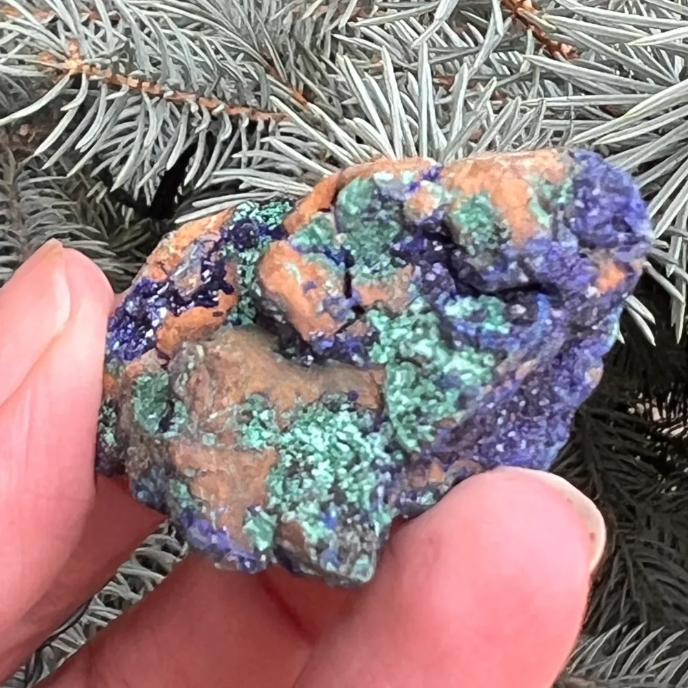 Pierre brute Azurite malachite modèle 13