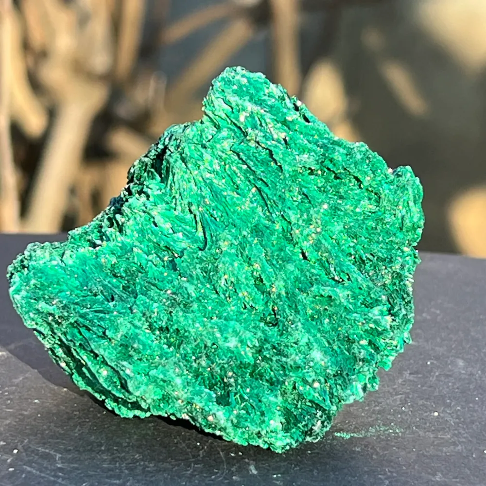 Pierre brute malachite soyeuse m15