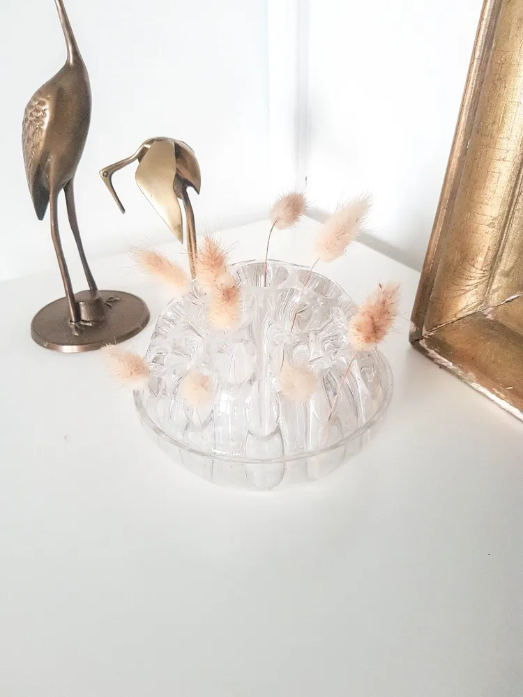 Pique fleur en verre vintage N4 1/2 Made France