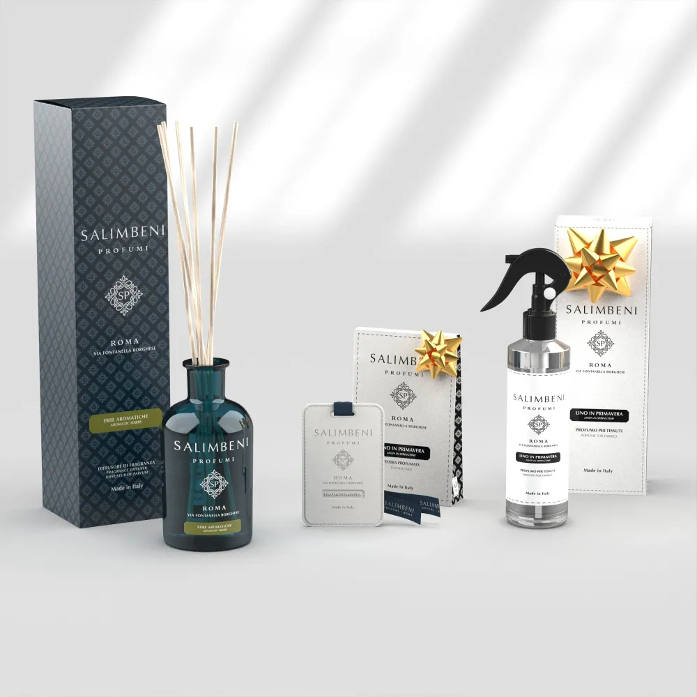 Plantes Aromatiques 250 ml + Parfum Textile en Spray - Le Lin au Printemps en ESSAI GRATUIT + Cartes Parfumées pour les ar...