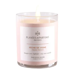 Bougie végétale parfumée - Pêche de vigne - 180 g Plantes Et Parfums