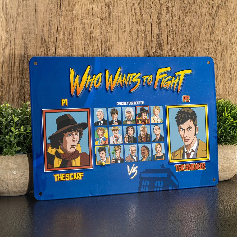 Plaque en métal - Who Wants To Fight