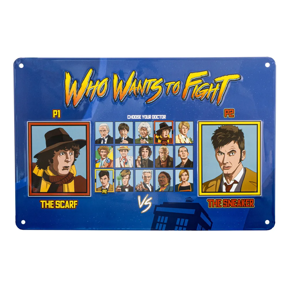 Plaque en métal - Who Wants To Fight