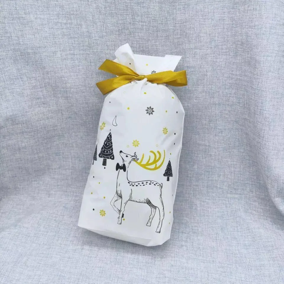 Sacs de cadeau de Noël avec cordon (50 pcs) Plusgenial