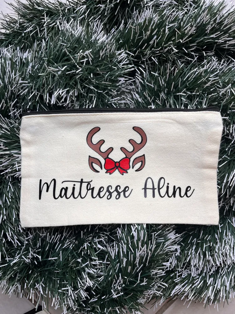 Pochette de Noël en tissu personnalisée
