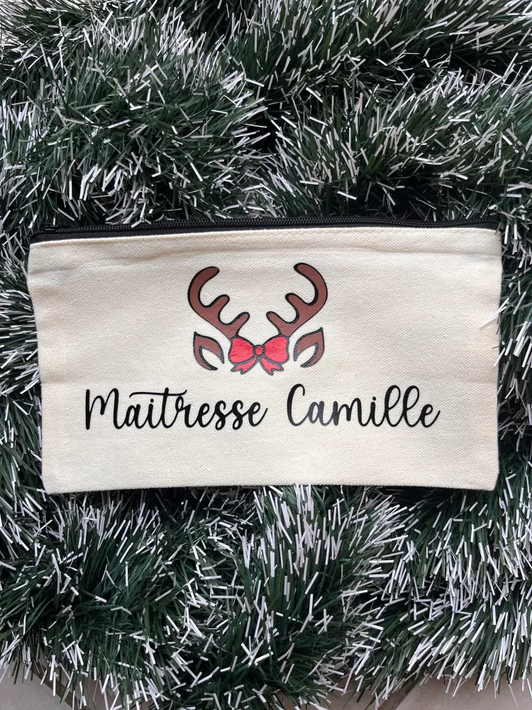 Pochette de Noël en tissu personnalisée