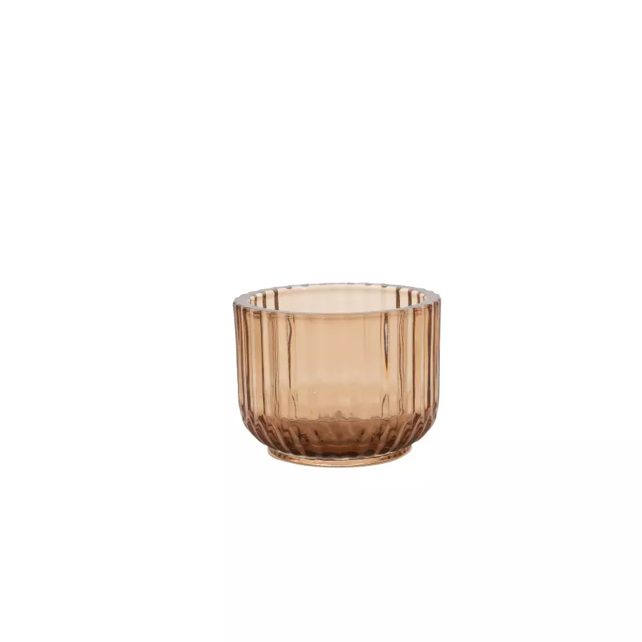 Bougeoir pour bougie chauffe-plat moka ø 10.5cm H 7.7cm Pointvirgule