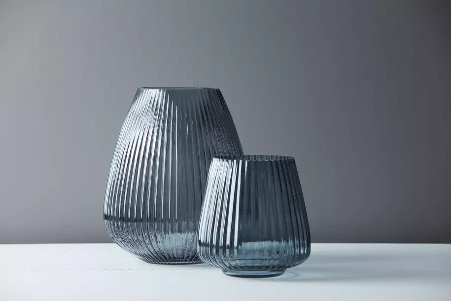 Vase bleu ø 24.5cm H 28cm Pointvirgule