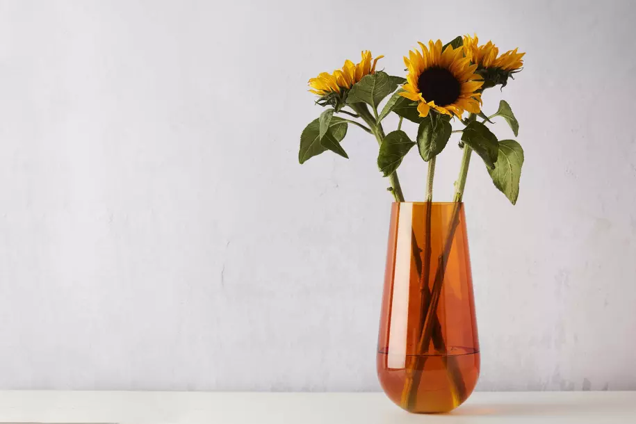 Vase orange Ø 17.5cm H 35cm Pointvirgule