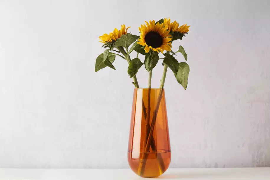 Vase orange Ø 17.5cm H 35cm Pointvirgule