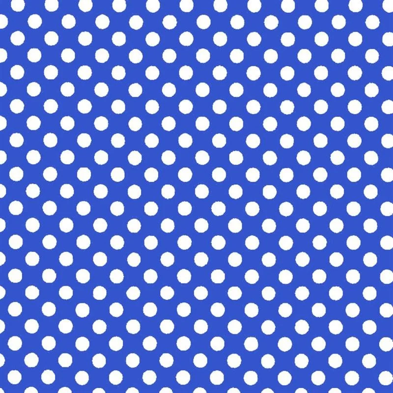 Pois Popeline Cartuja Bleu/Blanc