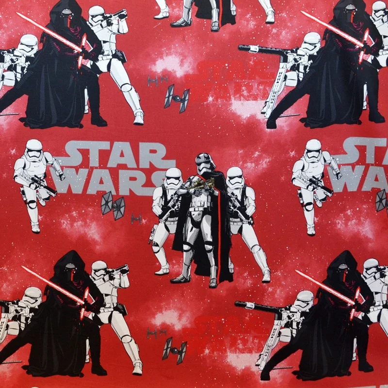 Popeline Star Wars Rouge