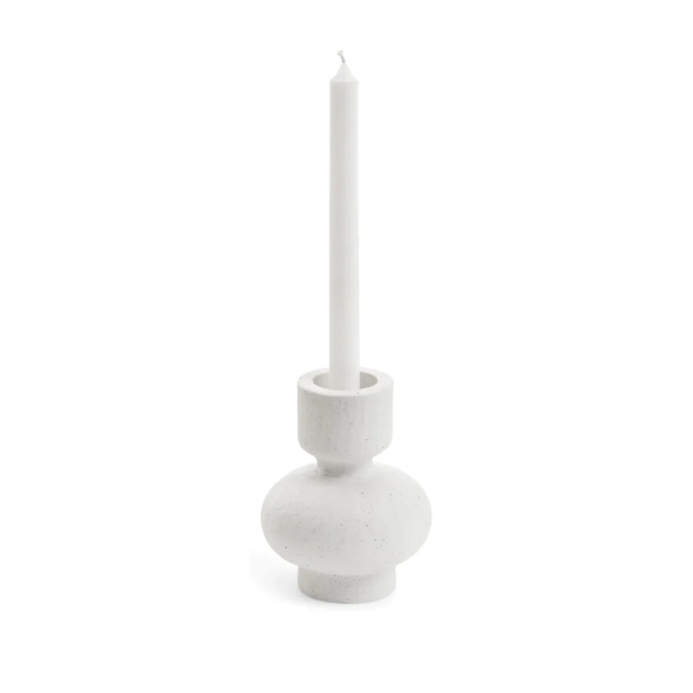 Porte bougie craie blanc adv