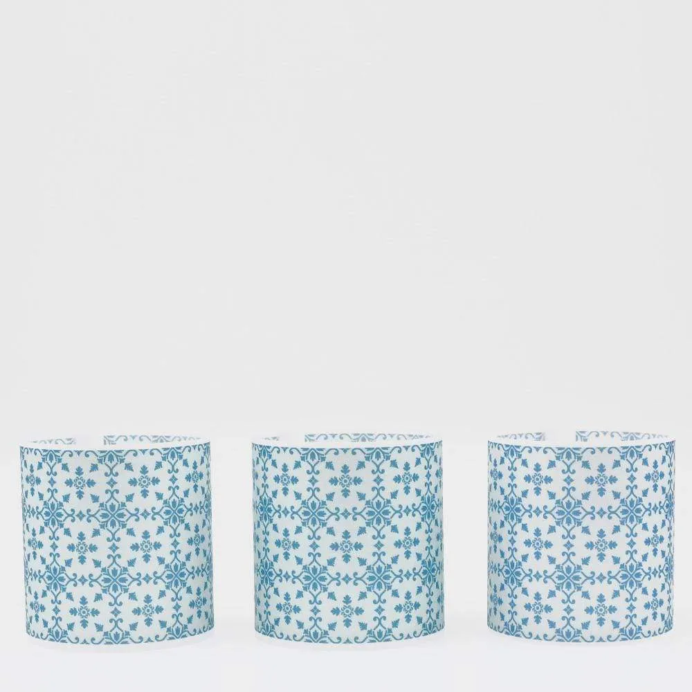 Porte-bougie "Azulejos" - 3 pièces