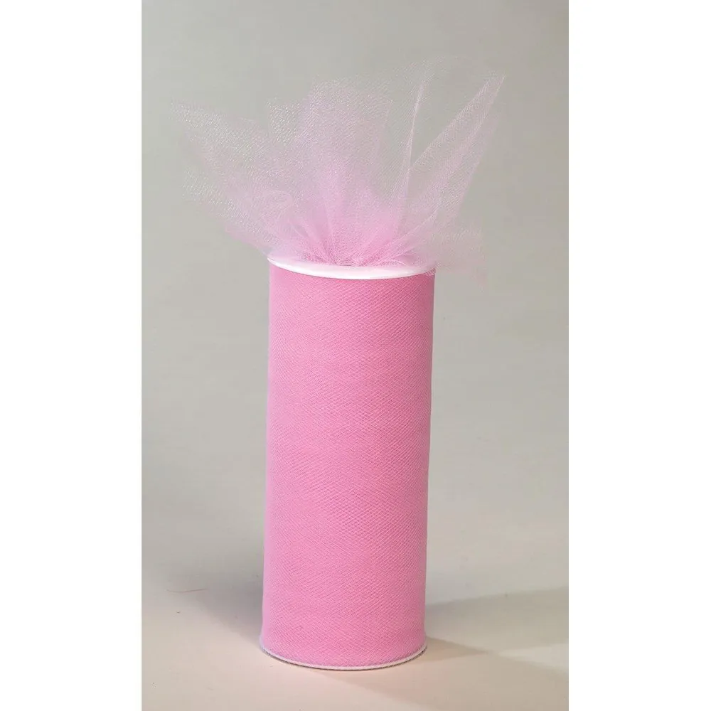 Rouleau Tulle - Rose 6 po x 25 vg PORTOFINO INTERNATIONAL TRADING USA