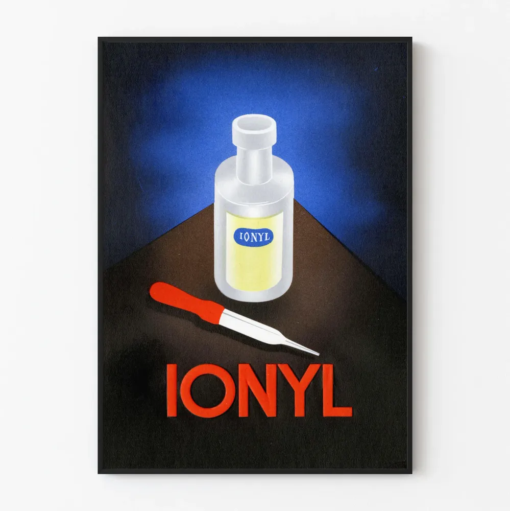 Poster publicitaire vintage Ionyl pour décoration murale