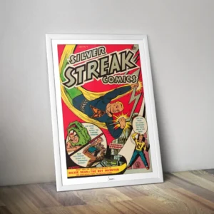 Poster Silver STREAK comics - Affiche vintage Comics