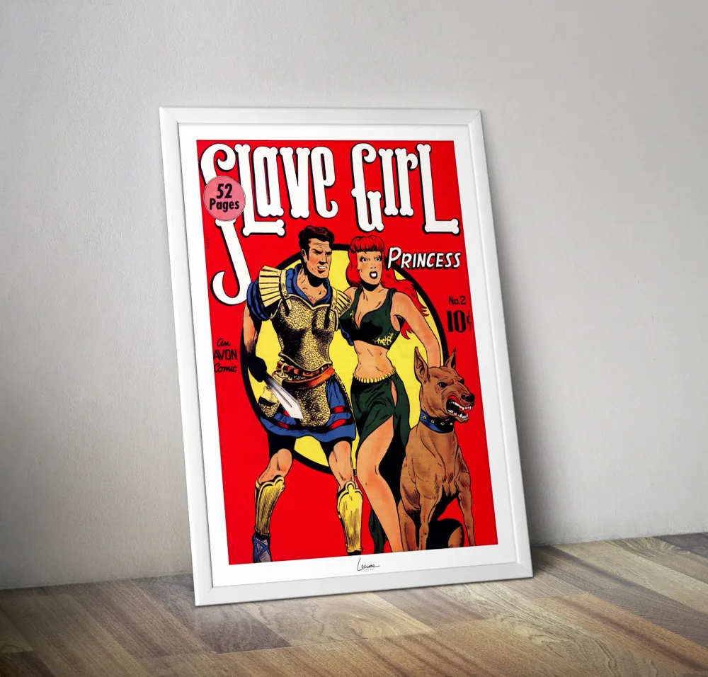 Poster SLAVE GIRL comics - Affiche vintage couverture numéro 2