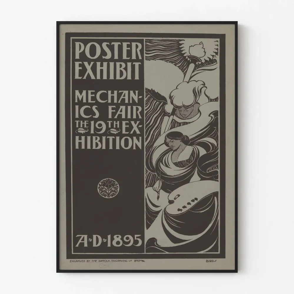 Poster Vintage Foire des Mécaniciens 1895 - Décoration Murale Rétro