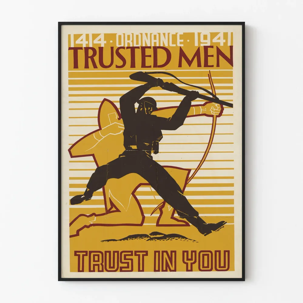 Poster Vintage Guerre 1941 Trusted Men Trust You