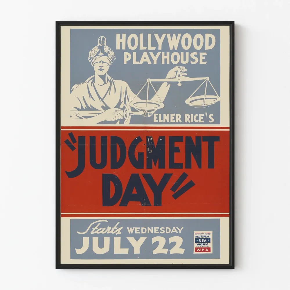 Poster vintage Hollywood Playhouse Judgment Day