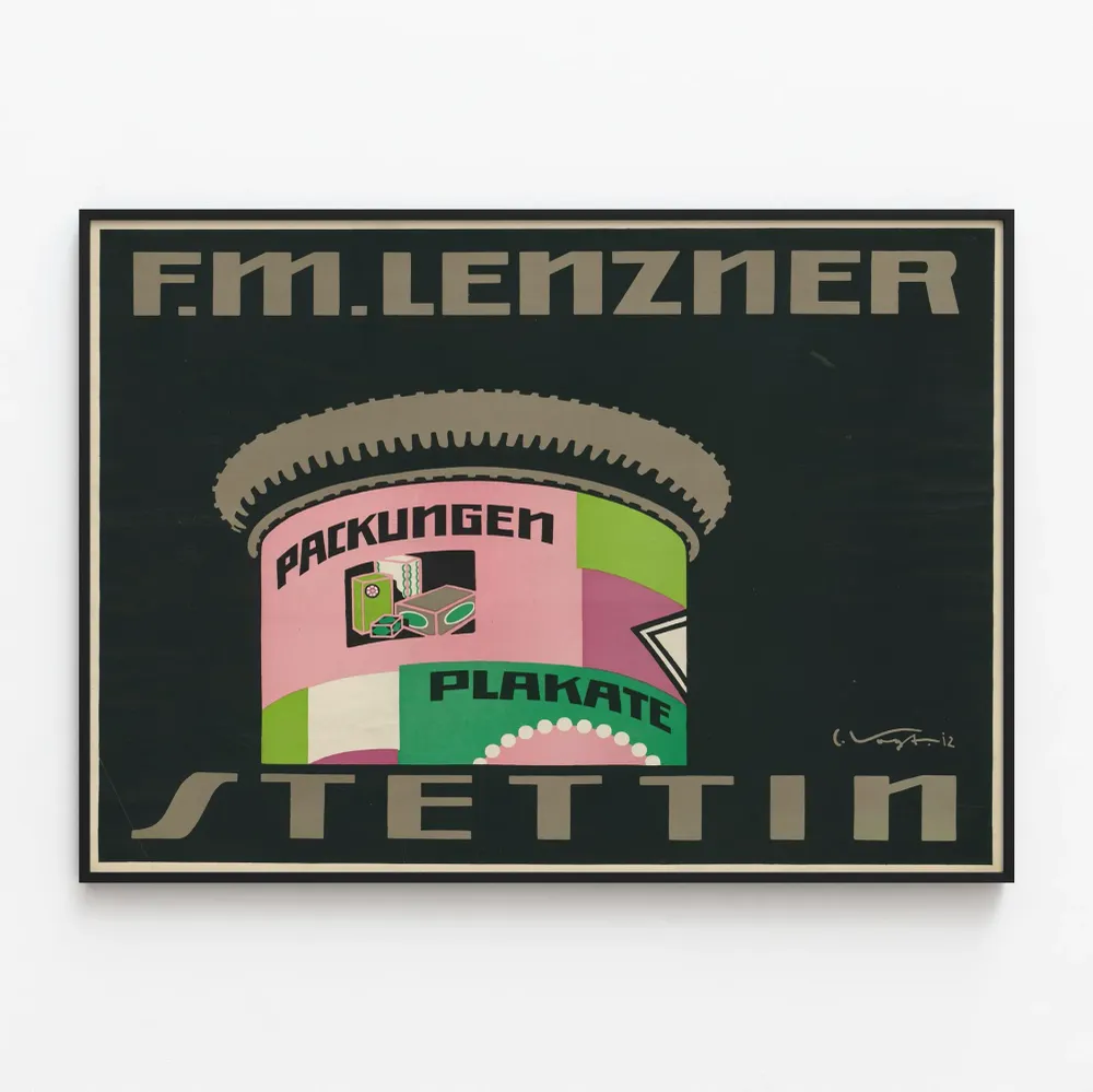 Poster Vintage F.M. Lenzner Stettin Packungen Plakate