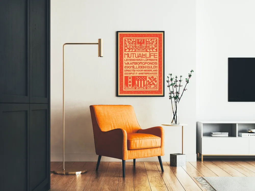 Poster Vintage Mutual Life Assurance Amsterdam