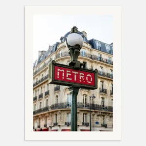 Affiche Paris, signalisation de métro par Hector Guimard Posterscape Creative Studio