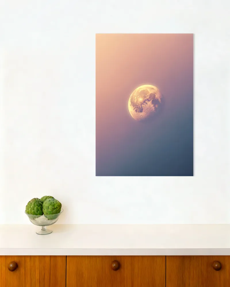 Dégradés abstraits apaisants, Lune - Affiche Posterscape Creative Studio