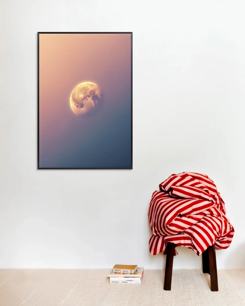 Dégradés abstraits apaisants, Lune - Affiche Posterscape Creative Studio