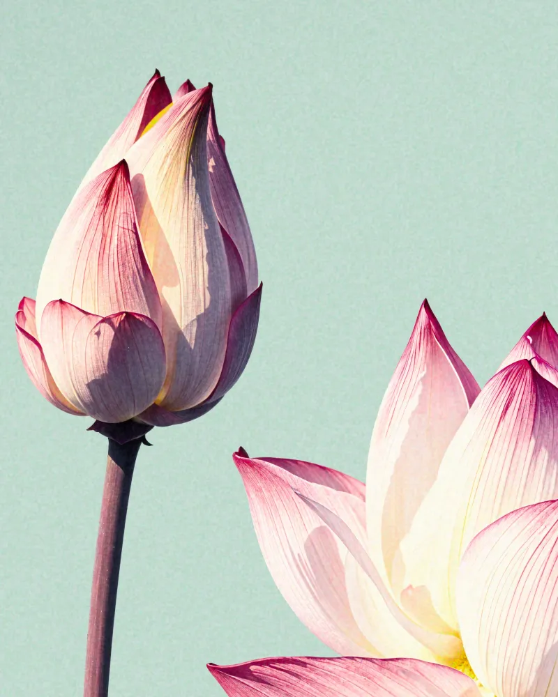 Fleur de lotus, affiche - poster vintage Posterscape Creative Studio