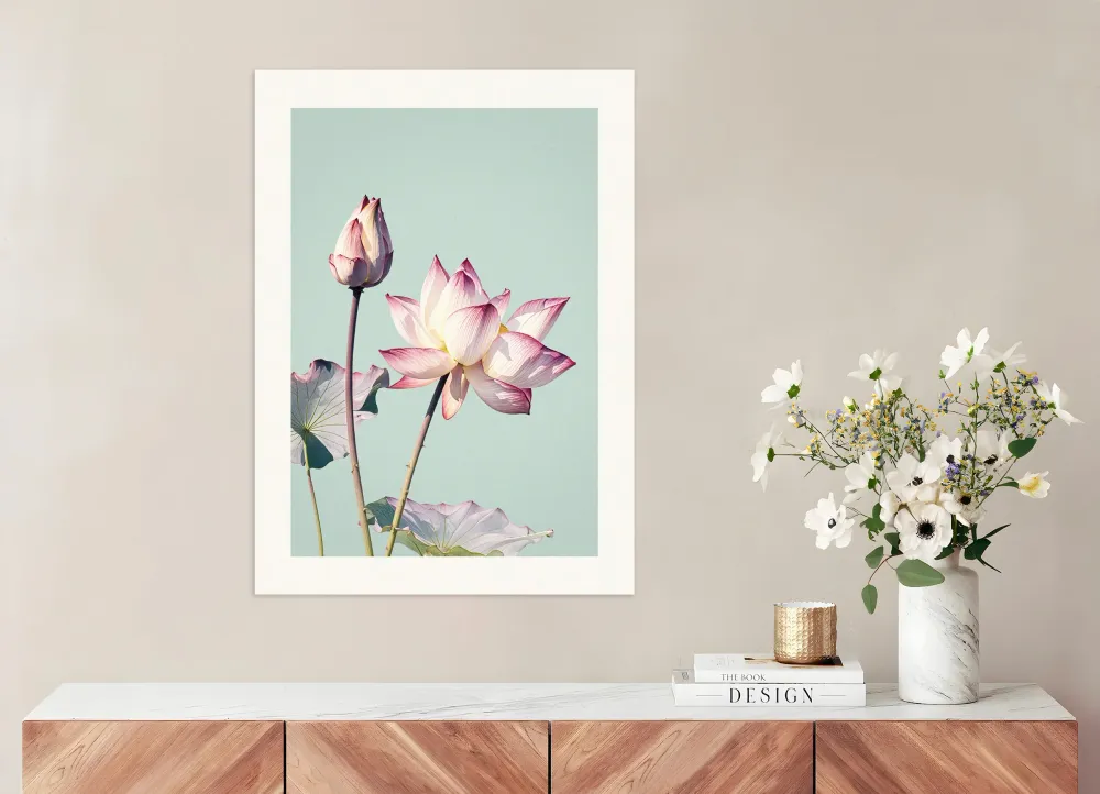 Fleur de lotus, affiche - poster vintage Posterscape Creative Studio