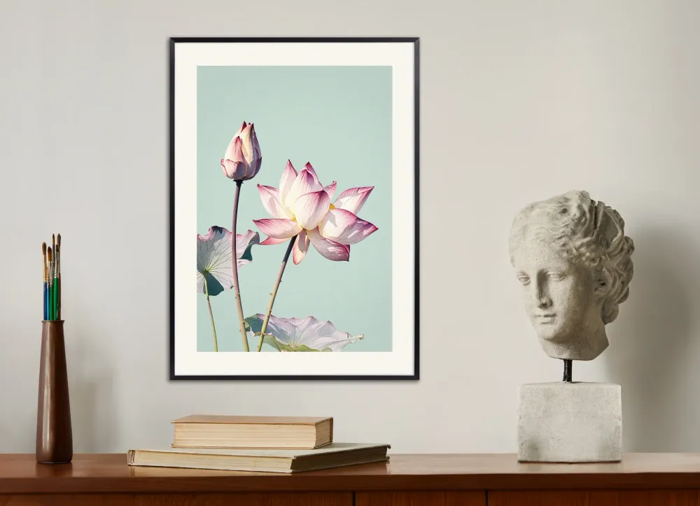 Fleur de lotus, affiche - poster vintage Posterscape Creative Studio