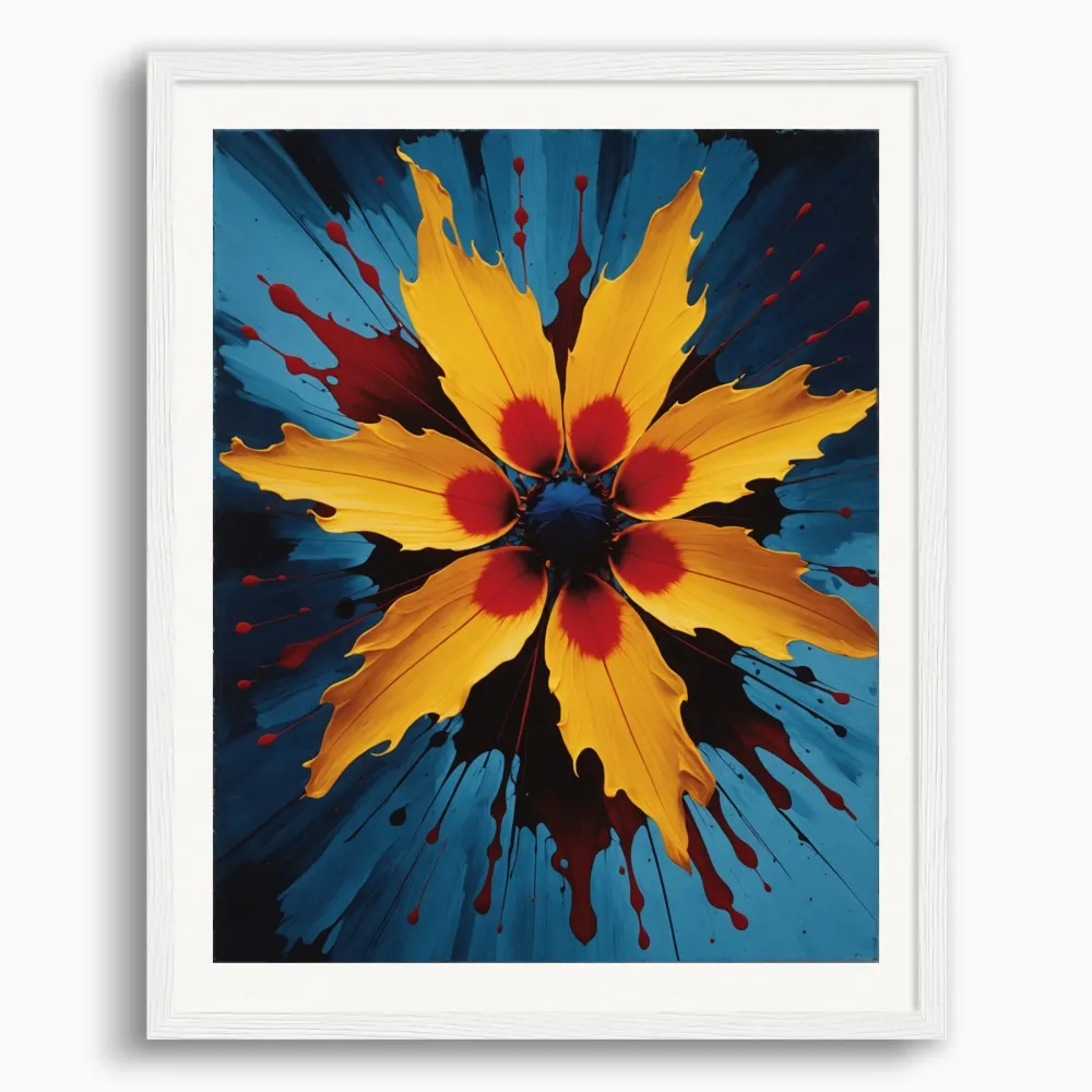 Mouvement ZERO, fleur jaune - Affiche Posterscape Creative Studio