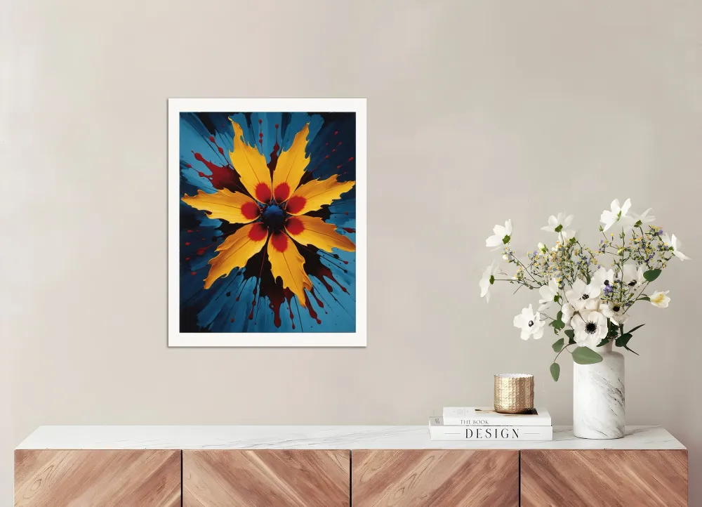 Mouvement ZERO, fleur jaune - Affiche Posterscape Creative Studio