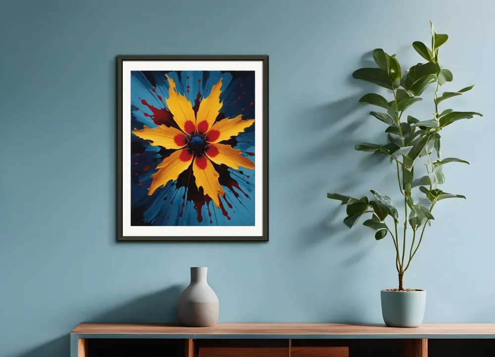 Mouvement ZERO, fleur jaune - Affiche Posterscape Creative Studio