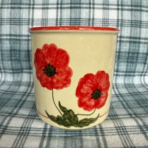 Pot coquelicots en céramique