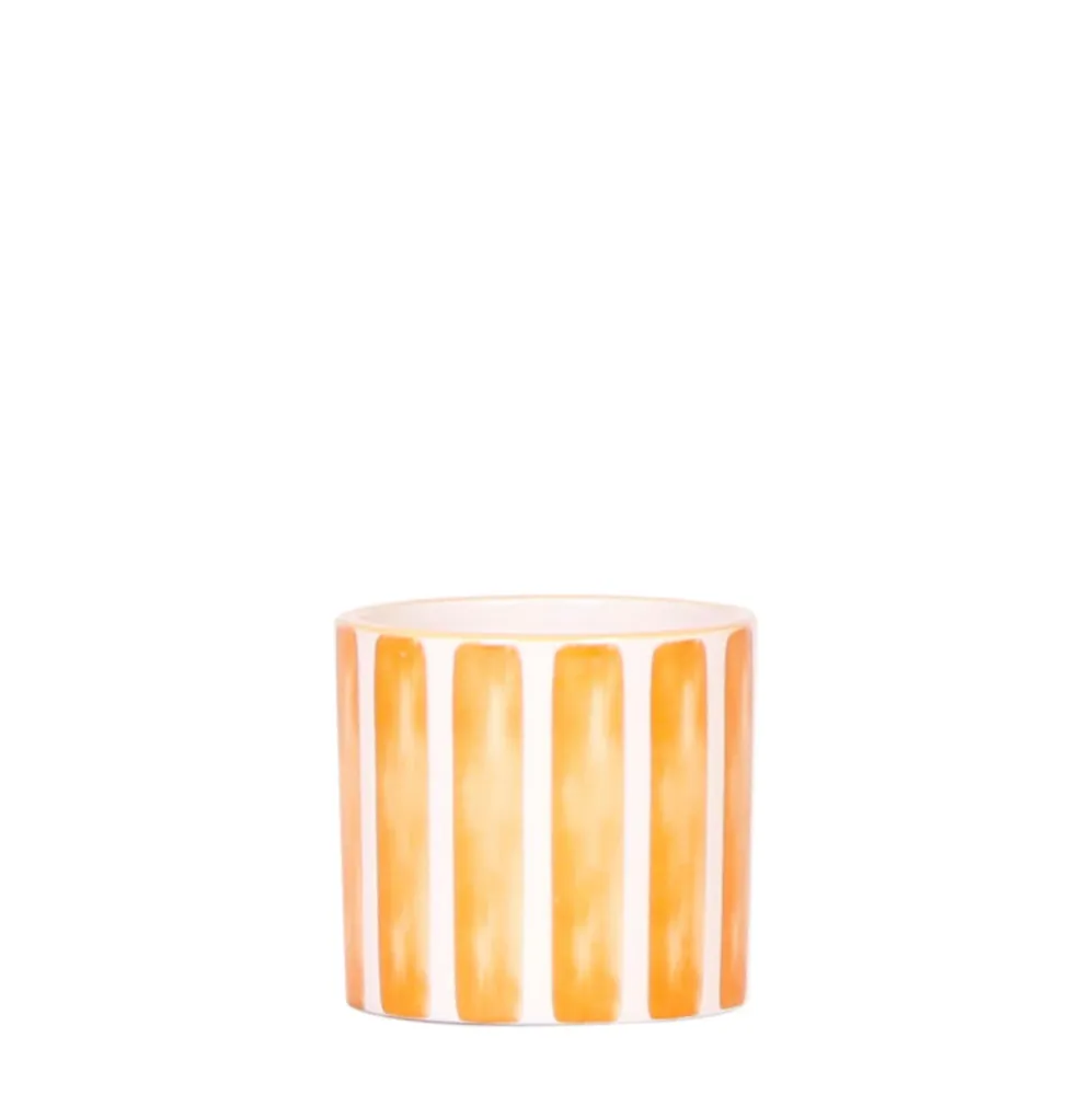 Pot décoratif Painted Stripe - Orange