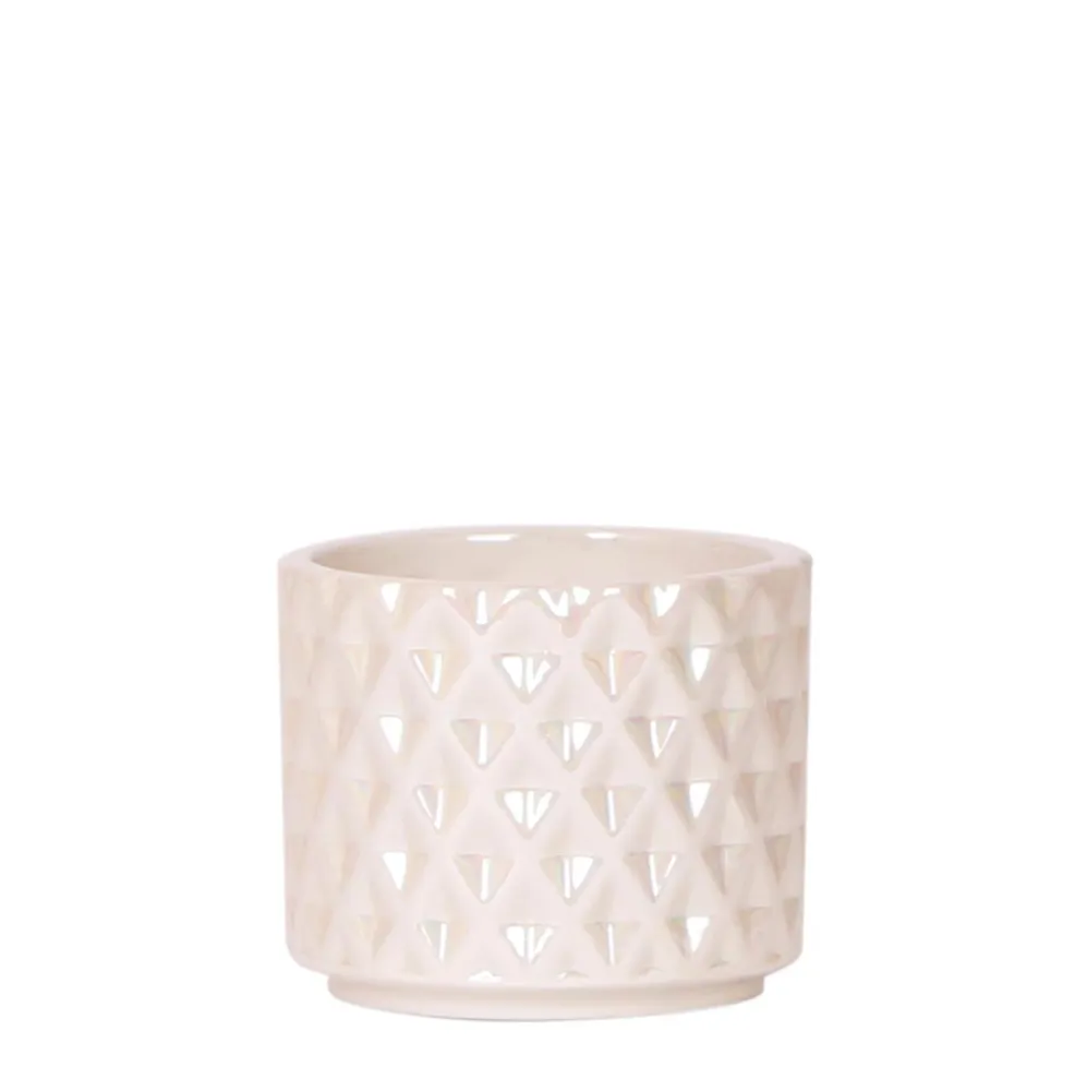 Pot Diamond Pearl en Travertin
