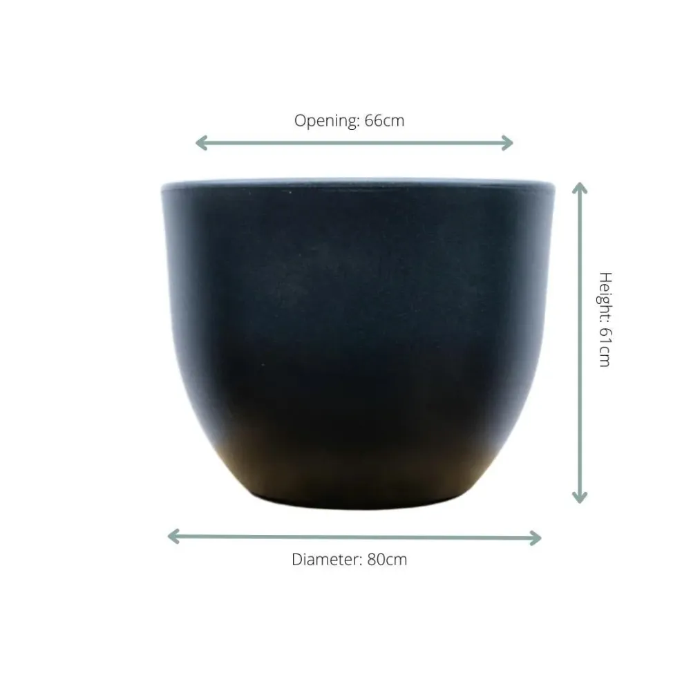 Pot Eggy Anthracite D80 cm