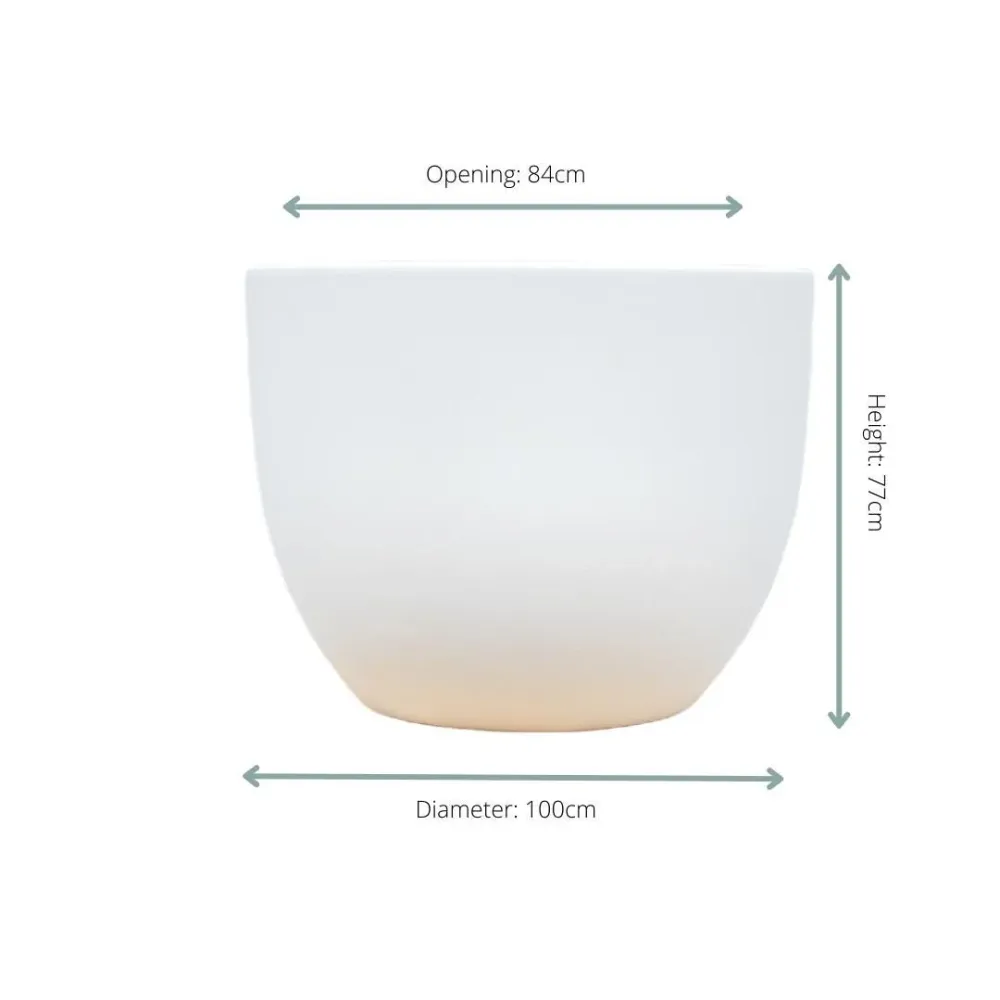 Pot Eggy Blanc 100cm