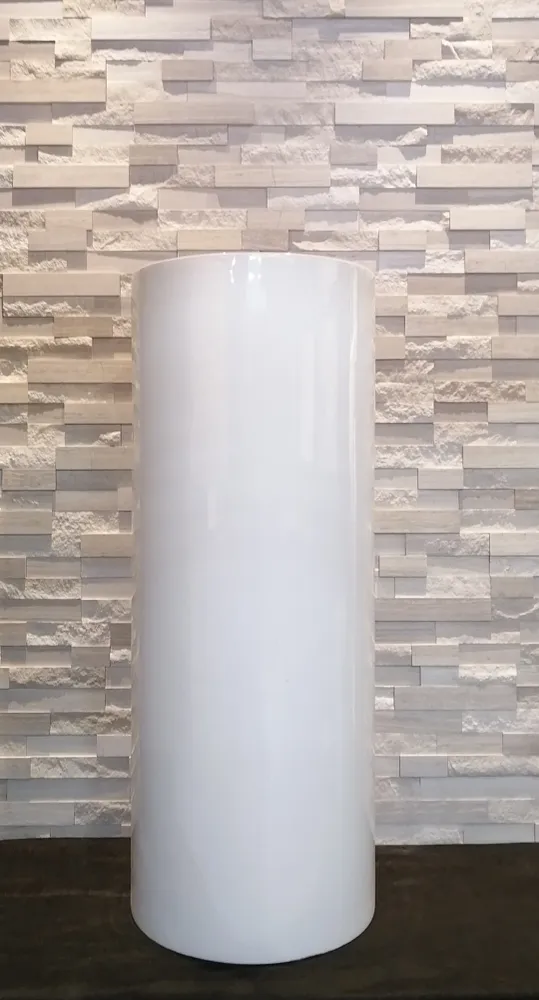 Pot fibre de verre cloche BLANC 42x48cm