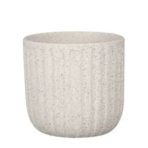 Pot de Fleurs Dante Blanc Mat H15x17Øx15Ø