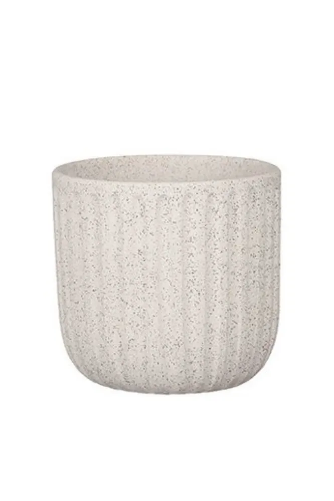 Pot de Fleurs Dante Blanc Mat H15x17Øx15Ø