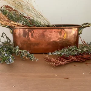 Pot rectangulaire en cuivre vintage