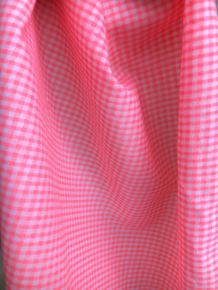 Atoll imprimé vichy fluo Prêt-à-upcycler